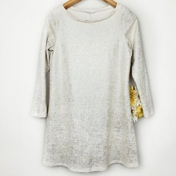 Adrienne holiday shiny shift dress size small - Picture 1 of 8